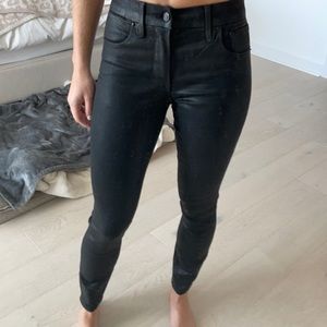 Black coated skinny jeans